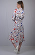 Women's White Floral Print Cotton Shirt Dress with Belt | Long Sleeve Midi Dress | OWO THE LABEL