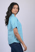 Top for women stylish western wear and trending and daily wear and party wear Sky Blue Colour V-Neck Top (OTL-TPS1048)