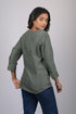 Women’s Olive Green Cotton Top |3/4 Sleeves, Casual Wear (OTL-TPS1059)