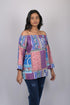Stylish top for women party wear and birthday valentine day Multicolor Floral Print Off Shoulder Pattern (OTL-TPS1086)