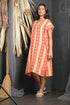 OWO THE LABEL V-Neck Style Light Orange Striped Printed Kaftan (OTL-KFTN-1003)