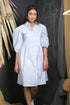 OWO THE LABEL Cotton Dress For Women party wear Knee Length Dress With Collar And Puff Sleeves (OTL-DRS1050)