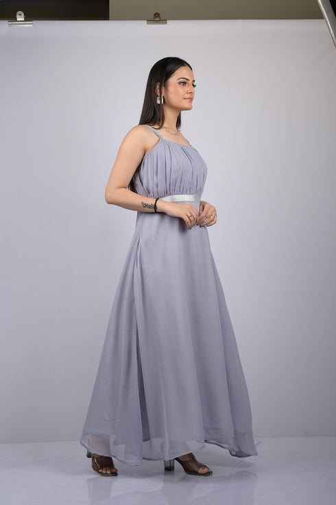 Long dress for women western wear and party wear sleeve less dress Princess Gown For Party Wear (OTL-GWN-1001)