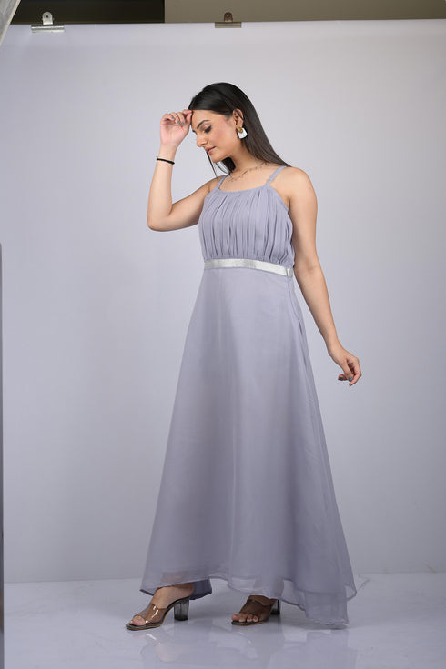 Long dress for women western wear and party wear sleeve less dress Princess Gown For Party Wear (OTL-GWN-1001)