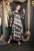 OWO THE LABEL Women Dress Polyester Satin Long Dress With Digital Print (OTL-DRS1069)