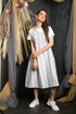 OWO THE LABEL Stripe Print Women Dress Dungaree Style Striped Dress (OTL-DRS1090)