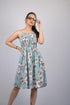 OWO THE LABEL Women Dress Sleeveless Floral Print Knee Length Dress (OTL-DRS1092)
