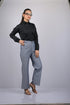 Denim for women party wear stylish pants for womens Light Grey Wide Bottom Denim Silk Pant (OTL-PNT-1005)
