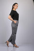 Denim pant for women western wear and party wear stylish Grey Cotton Denim Silk Pant (OTL-PNT-1007)
