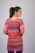 Top for women western wear stylish tops party wear Multicolor Striped Pattern Style Top (OTL-TPS1099)