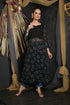 OWO THE LABEL Women Dress Long Black Colour Dress With Front Slit Pattern (OTL-DRS1094)