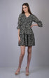 OWO THE LABEL Black star print fit & flare dress (OTL-DRS1003)