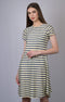 OWO THE LABEL Dull White Striped Line Dress (OTL-DRS1007)