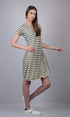 OWO THE LABEL Dull White Striped Line Dress (OTL-DRS1007)