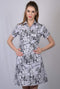 OWO THE LABEL Paper Print Collared Neckline Dress (OTL-DRS1020)