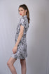 OWO THE LABEL Paper Print Collared Neckline Dress (OTL-DRS1020)