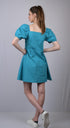 OWO THE LABEL Turquoise Blue Square Neckline Dress (OTL-DRS1021)