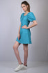 OWO THE LABEL Turquoise Blue Square Neckline Dress (OTL-DRS1021)