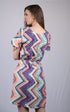 OWO THE LABEL Shortsleeve Dress for Women's Stripes Boat Neck A-Line Midi Dress (OTL-DRS1026)