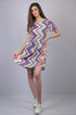OWO THE LABEL Shortsleeve Dress for Women's Stripes Boat Neck A-Line Midi Dress (OTL-DRS1026)