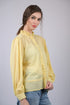 Yellow High Neck Full Sleeve Regular Top (OTL-TPS1022)