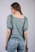 Light Greenish Blue Solid Regular Top (OTL-TPS1023)
