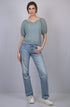 Light Greenish Blue Solid Regular Top (OTL-TPS1023)