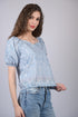Blue Lining Regular Sleeves Top (OTL-TPS1038)